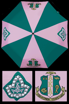 Alpha Kappa Alpha (AKA) Auto Open Folding Umbrella