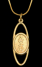 Delta Sigma Theta (DST) Tear Drop Pendant w/Necklace