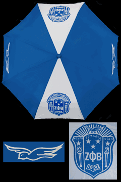 Zeta Phi Beta (ZPB) Auto Open Folding Umbrella